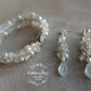 Alexa cuff bracelet - opalescent crystals & pearls - clear option available