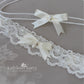 Payten limited edition heirloom lace and pearl garter set (or individually) FROM: