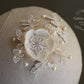 Phoebe Lace flower hair clip - wedding hair piece ivory - Clip only