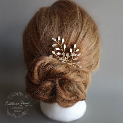 Sarah-Faye Leaf hair pins - Options Rose gold, gold, silver - sold individually