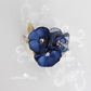 Theresa wrist corsage cuff bracelet - Navy & gold or colors to order