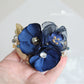 Theresa wrist corsage cuff bracelet - Navy & gold or colors to order