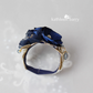 Theresa wrist corsage cuff bracelet - Navy & gold or colors to order