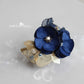 Theresa wrist corsage cuff bracelet - Navy & gold or colors to order