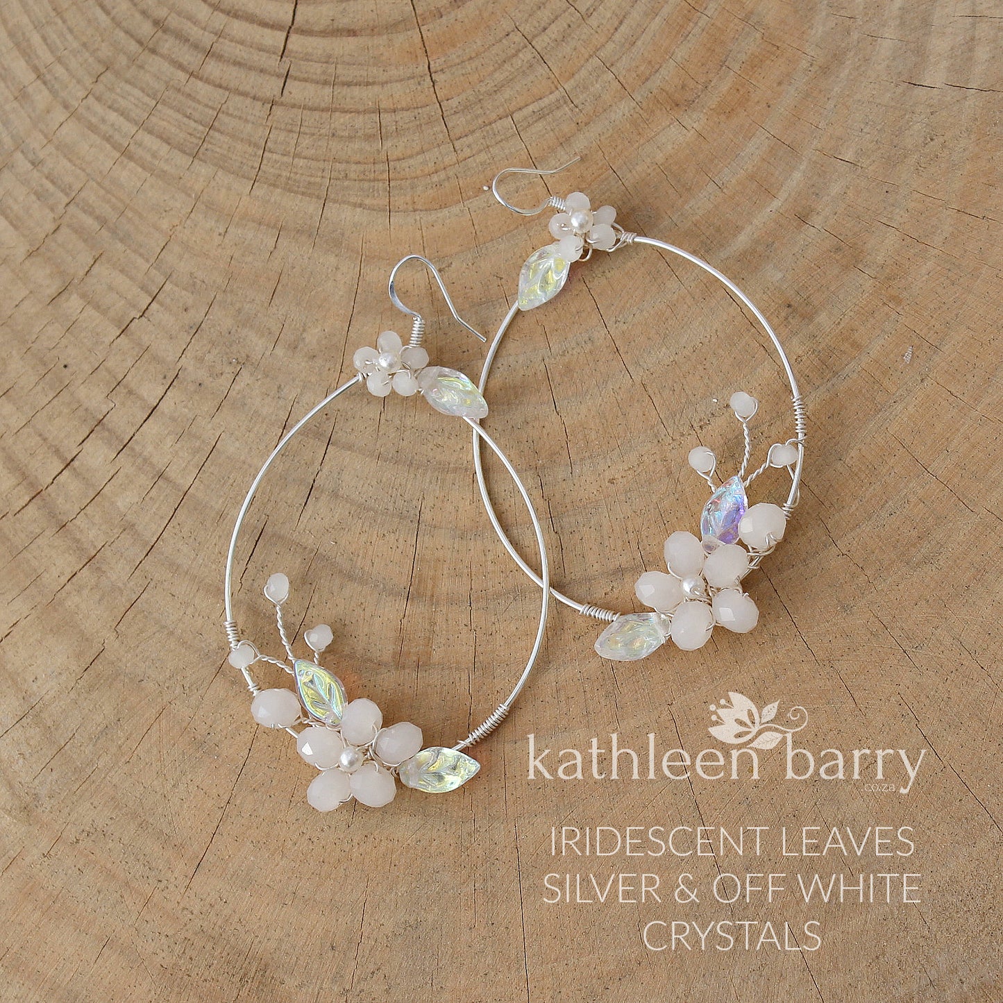 Quinn floral hoop earrings - color & metallic options available