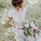 Amethyst crystal bridal crown with rose gold, gold or silver wirework