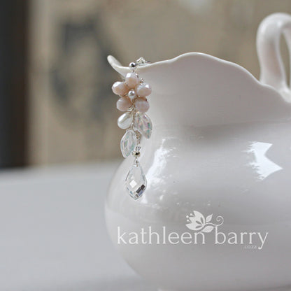 Quinn floral drop earrings - color & metallic options available