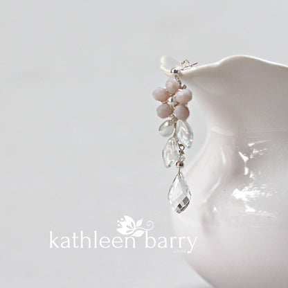 Quinn floral drop earrings - color & metallic options available