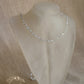 Frances crystal pearl back drop necklace - Available in Silver, gold or rose gold plated finish - 3 PEARL COLORS AVAILABLE