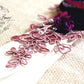 Lisa Wedding Dress Sash Belt - floral with lace - Raspberry Plum