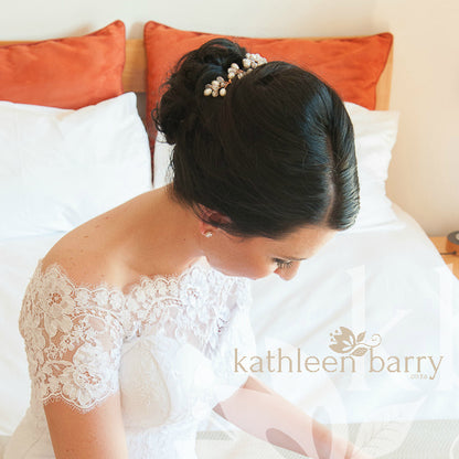 Minette Bridal Pearl hair pin dainty wedding hair accessories - sold individually