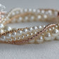 Reva Rose gold twisted pearl cuff bracelet