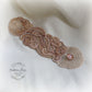 Rose gold lace cuff bracelet - pearl crystal embellished rose gold & blush pink tones - custom colors available