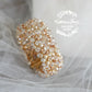 Mandy Bridal Crystal & Pearl Cluster drop Earrings - also available in silver & rose gold