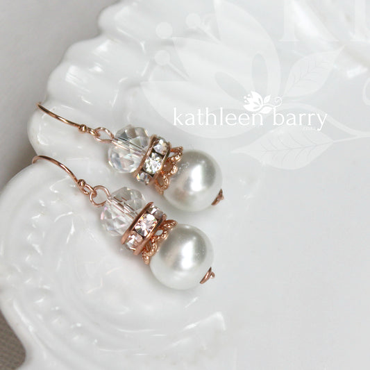 Rose gold Earring & or Bracelet set or (also sold individually) LIMITED EDITION
