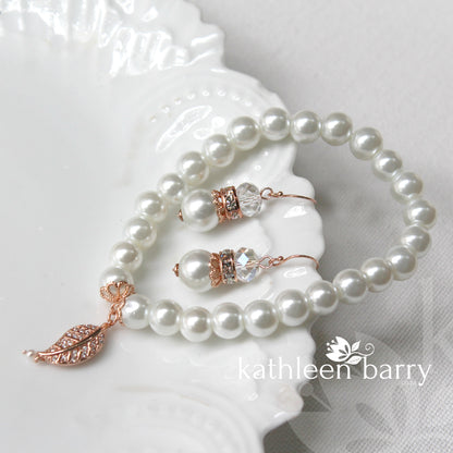 Rose gold Earring & or Bracelet set or (also sold individually) LIMITED EDITION