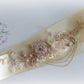 Eva Wedding dress sash belt - floral with lace - Blush pink and rose gold