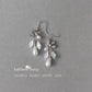 Seona pearl drop leaf earrings assorted pearl colors and finish available