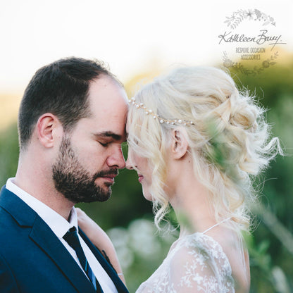 Cherize Bridal Pearl Hair Vine - Bridal wreath - Gold, silver, rose gold options - two pearl size options FROM: