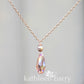 Kate chain necklace with crystal drop pendent - 14K gold, Rose gold filled or sterling silver