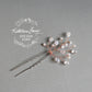 Shannon Crystal Pearl Pin - Sold Individually - Rose gold, gold or silver - 7 pearl colors available