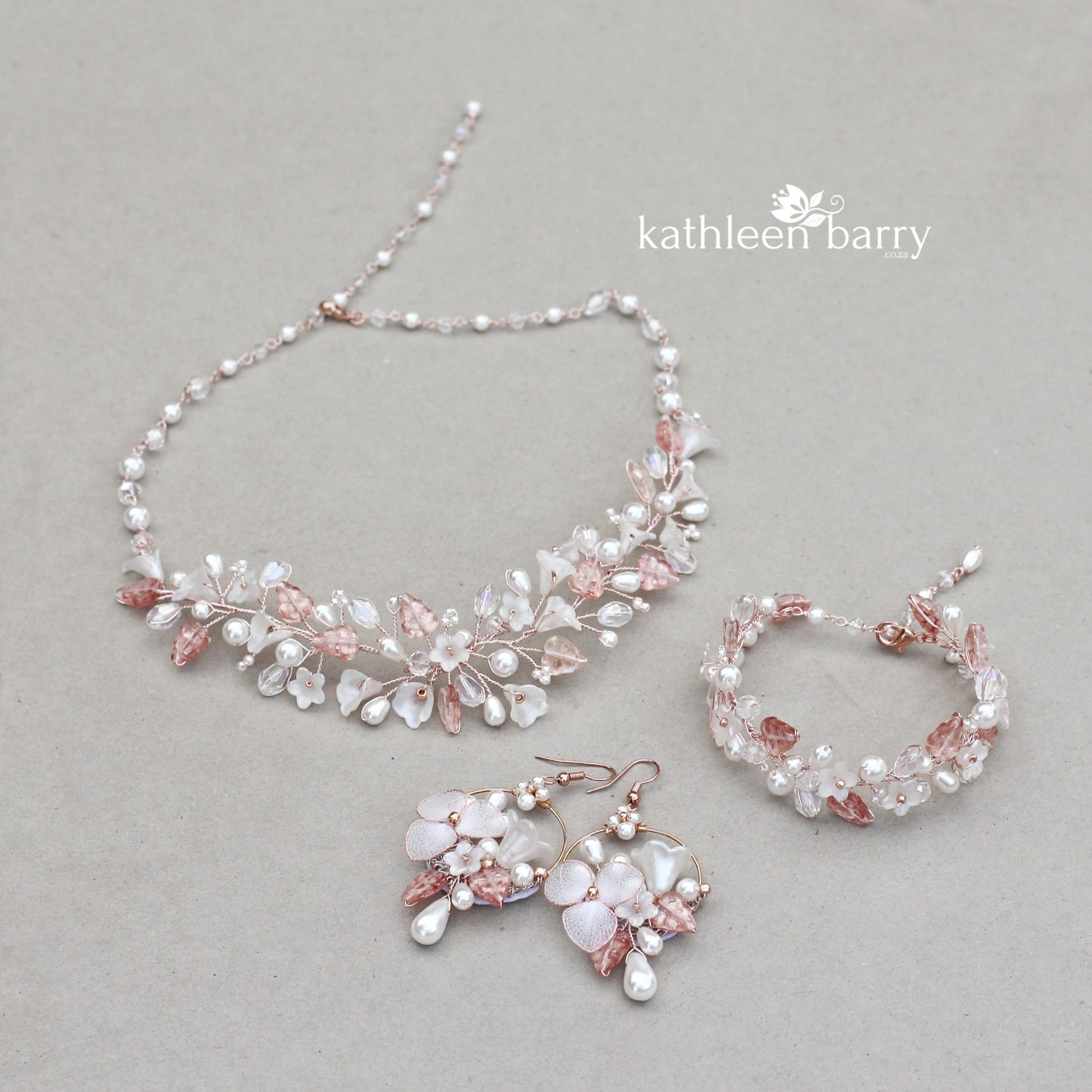 Shelby floral and leaf bracelet - color & metallic options available