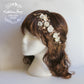 Stacey floral hairpiece - Bridal wedding flower hair accessory - champagne, ivory rose gold