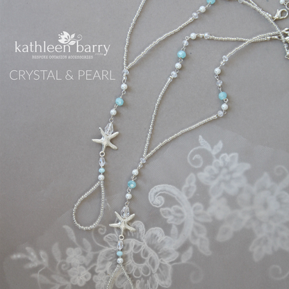 Cherize starfish Barefoot Jewellery Sandals for Brides and bridal party - (Pair) Available in Rose gold, gold or silver
