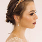 Sanzi floral leaf crown tones of warm rose gold - Autumn shades or navy bronze - custom color options available