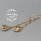 Talia champagne and gold crystal drop earrings also available in silver finish