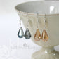 Monique Earrings - Gold, rose gold or silver finish - Champagne or blue crystals