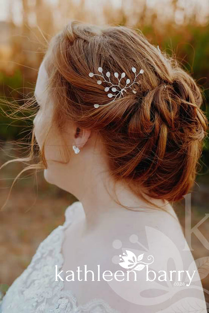 Sarah-Faye Leaf hair pins - Options Rose gold, gold, silver - sold individually