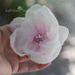 Flower clip - Hand painted Ombré fabric flower with pearl & rhinestone detail - colors to order