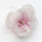 Flower clip - Hand painted Ombré fabric flower with pearl & rhinestone detail - colors to order