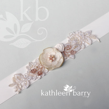 Tamzin Wedding Dress Sash Bridal belt in Blush pink colors available