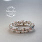 Tana Bracelet - Crystal & Pearl Bridal Bracelet - Pink and grey