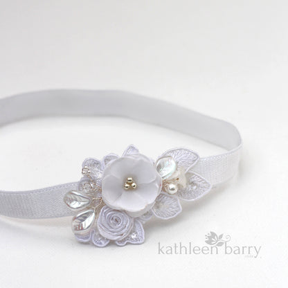 bridal garter wedding gift for bride bachelorette party idea white