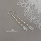 Tasneen long crystal drop and pearl earrings -Custom options available silver, gold & rose gold available