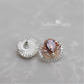 stud earrings pink opal rose gold statement wedding bridal jewellery