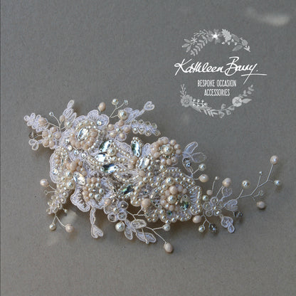 Victoria Lace Bridal Hair Piece Art Deco Style