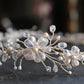 Hailey Bridal headband, wreath, delicate floral crystal and pearl, hair vine, crown