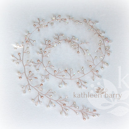 Wisteria Extra long Length Hair Vine - Silver, gold or rose gold - 2 length options for easy styling