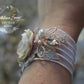 Jeanine wrist corsage cuff bracelet - Rose gold, gold or silver finish (colors on request)