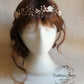 Gazelle Bridal Hair Crown Wreath Vine in Gold & Blush Pink tones - Wedding Accessories