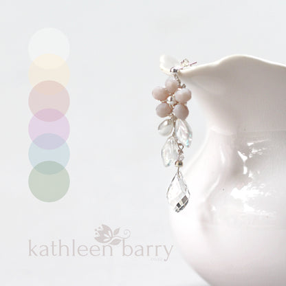 Quinn floral drop earrings - color & metallic options available