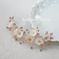 Stacey floral hairpiece - Bridal wedding flower hair accessory - champagne, ivory rose gold