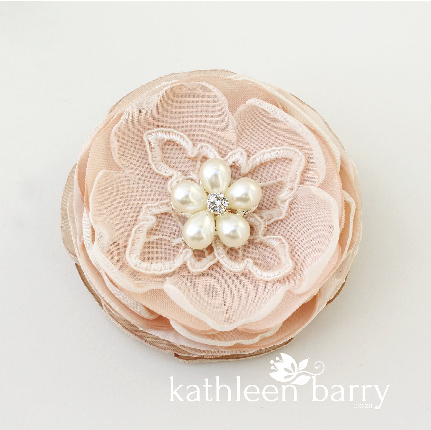 Blush pink hair flower or brooch - Bride, flower girl, bridesmaid, mother of the bride or groom gifts