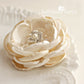 Hair flower - dual purpose, hair clip and brooch attachment - various color options & sizes  Rhinestone crystal & pearl detailing