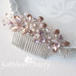 Renice floral leaf hair comb crystal & pearl - color options available