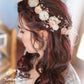 Nicci Bridal flower crown wreath - colors to order - Rose Gold - muted colors